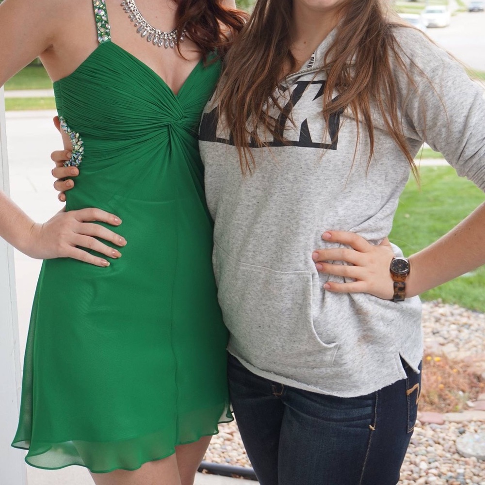 Green homecoming dress